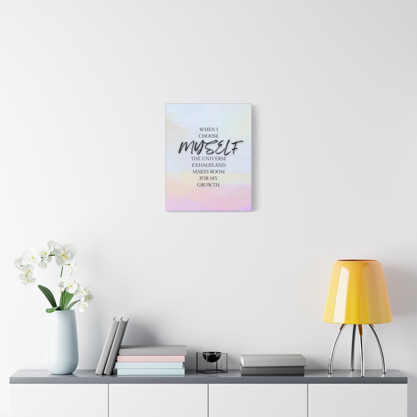 Inspirational Canvas Wall Art - "When I Choose Myself" Motivational Quote