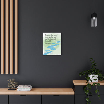 Peaceful River Inspirational Canvas Wall Art — Matte Stretched Print