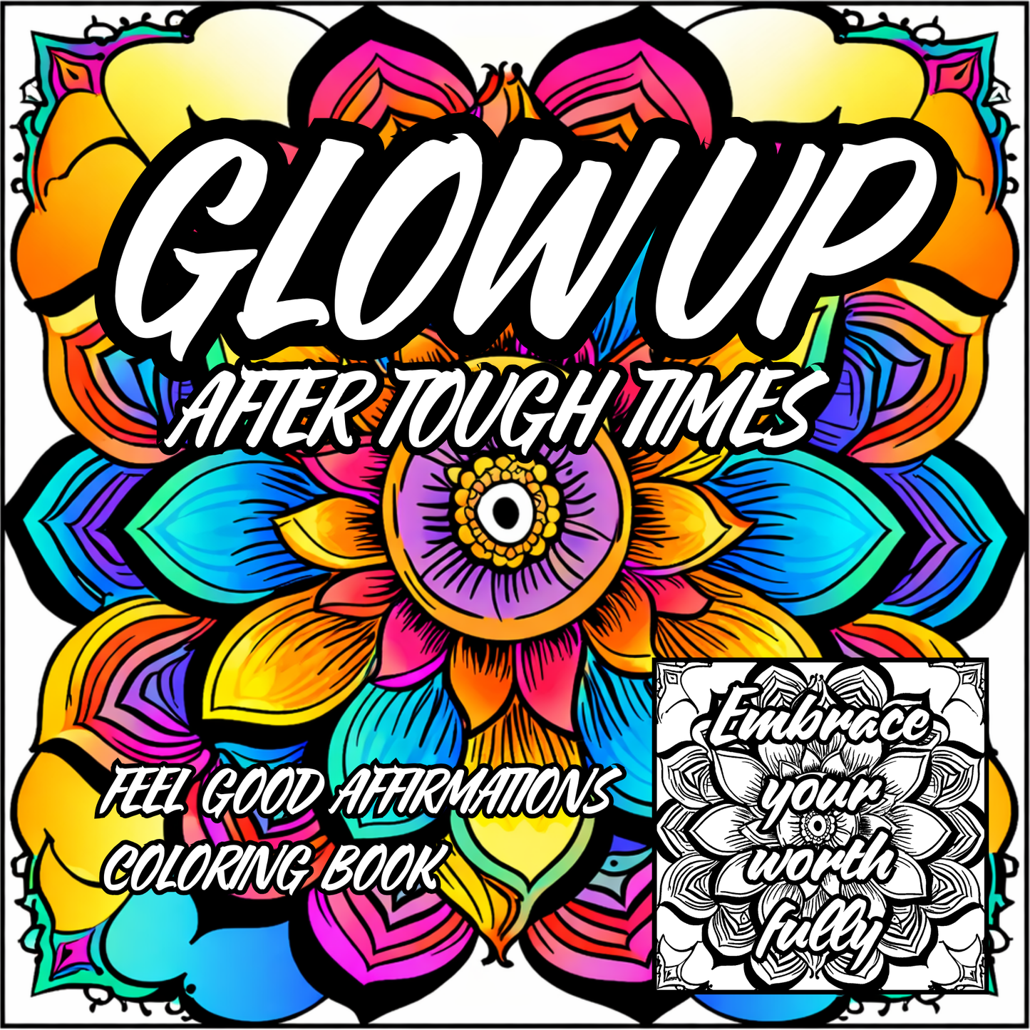 Glow Up After Tough Times — 50 Affirmation Coloring Pages