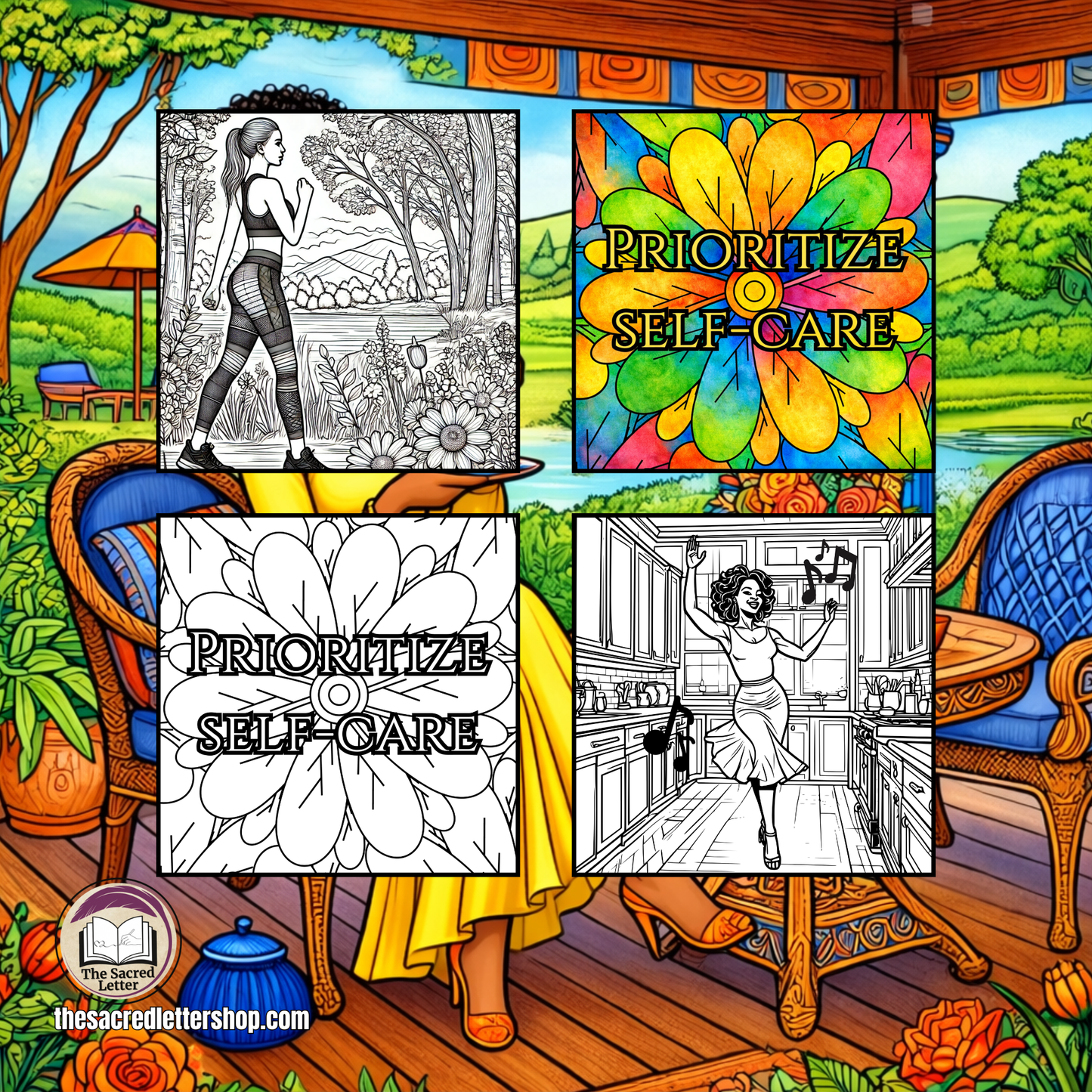 Self-Love & Care Inspiration — 50 Adult Coloring Pages
