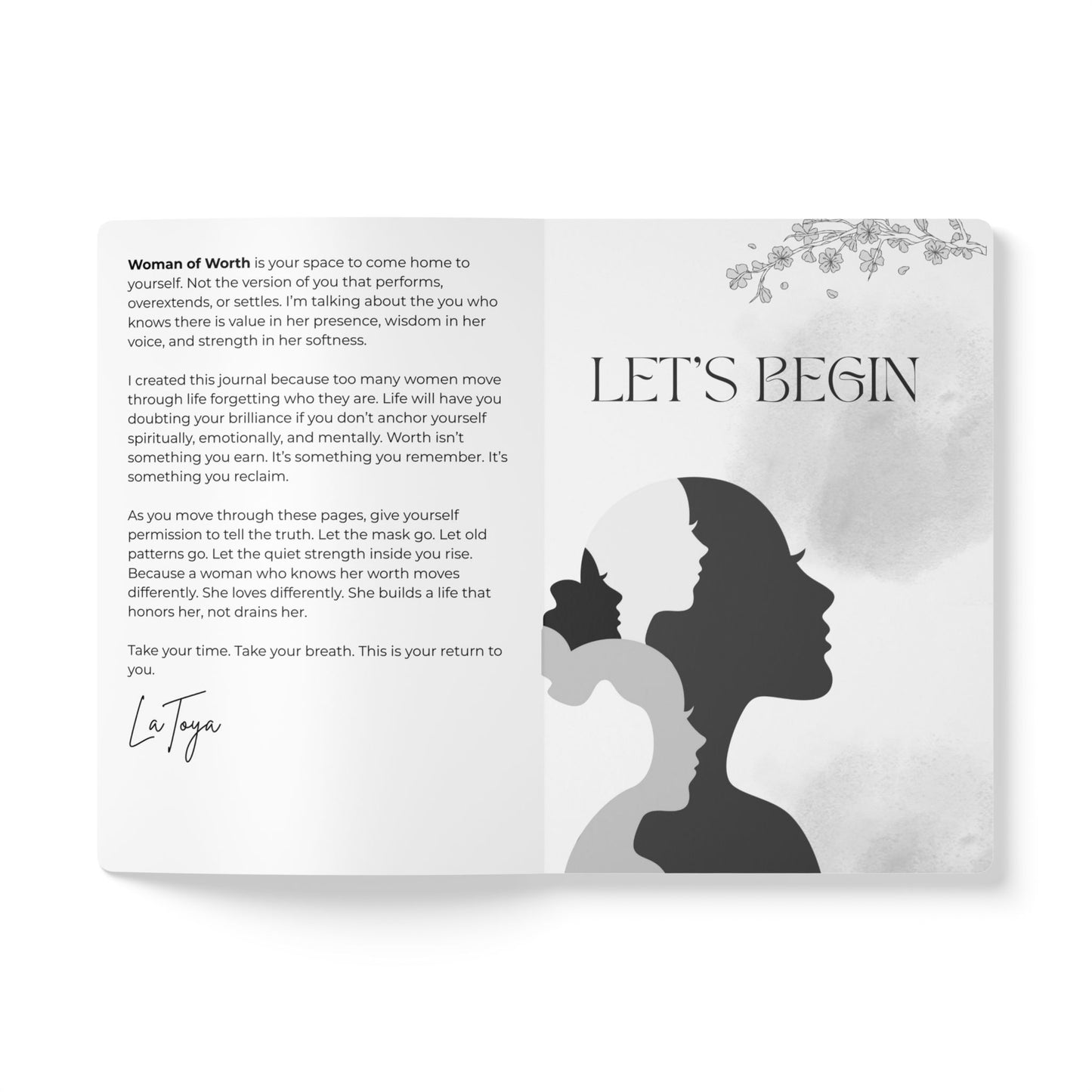 Woman of Worth Journal – Softcover Empowerment Notebook for Women