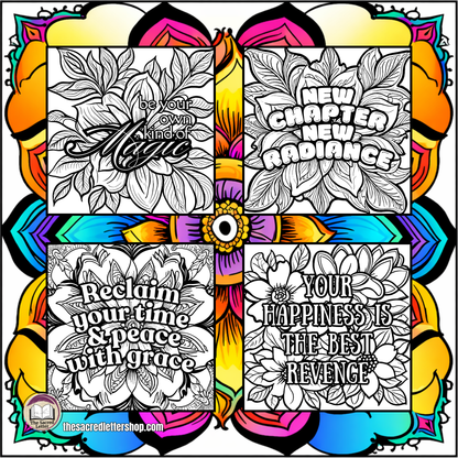 Glow Up After Tough Times — 50 Affirmation Coloring Pages